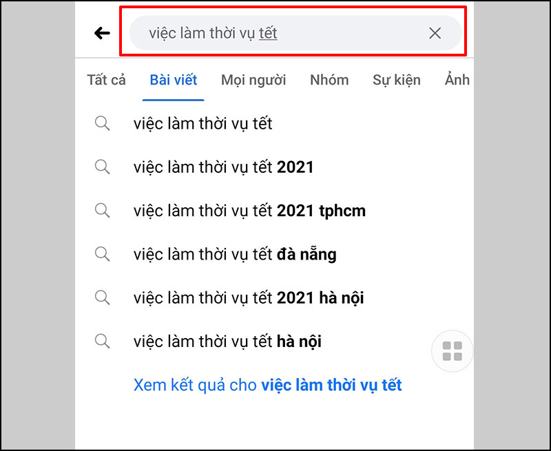 Tìm kiếm bằng từ khóa